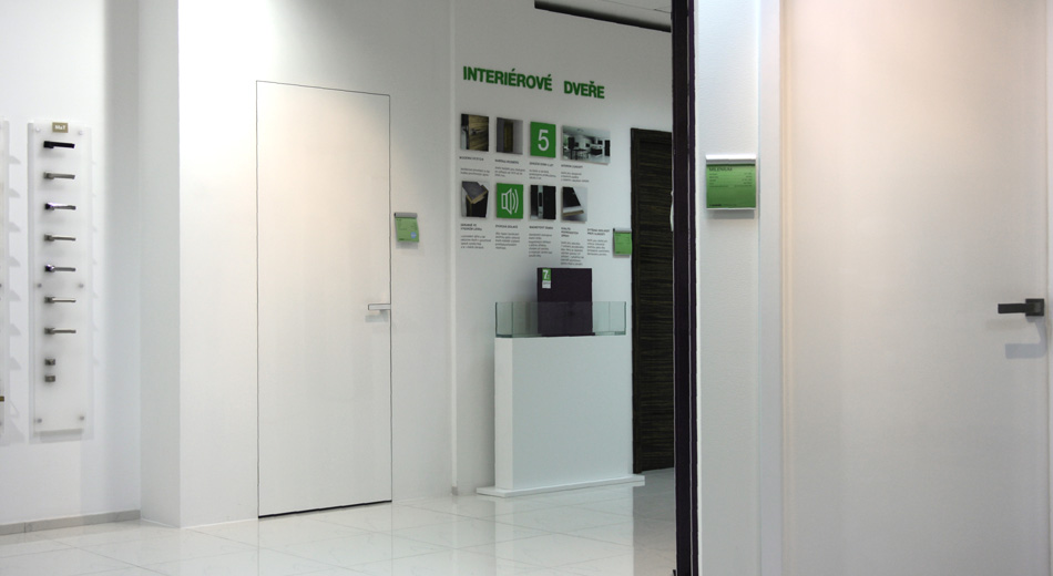 Interiérové dveře HANÁK - stálá expozice v HANÁK FORU.