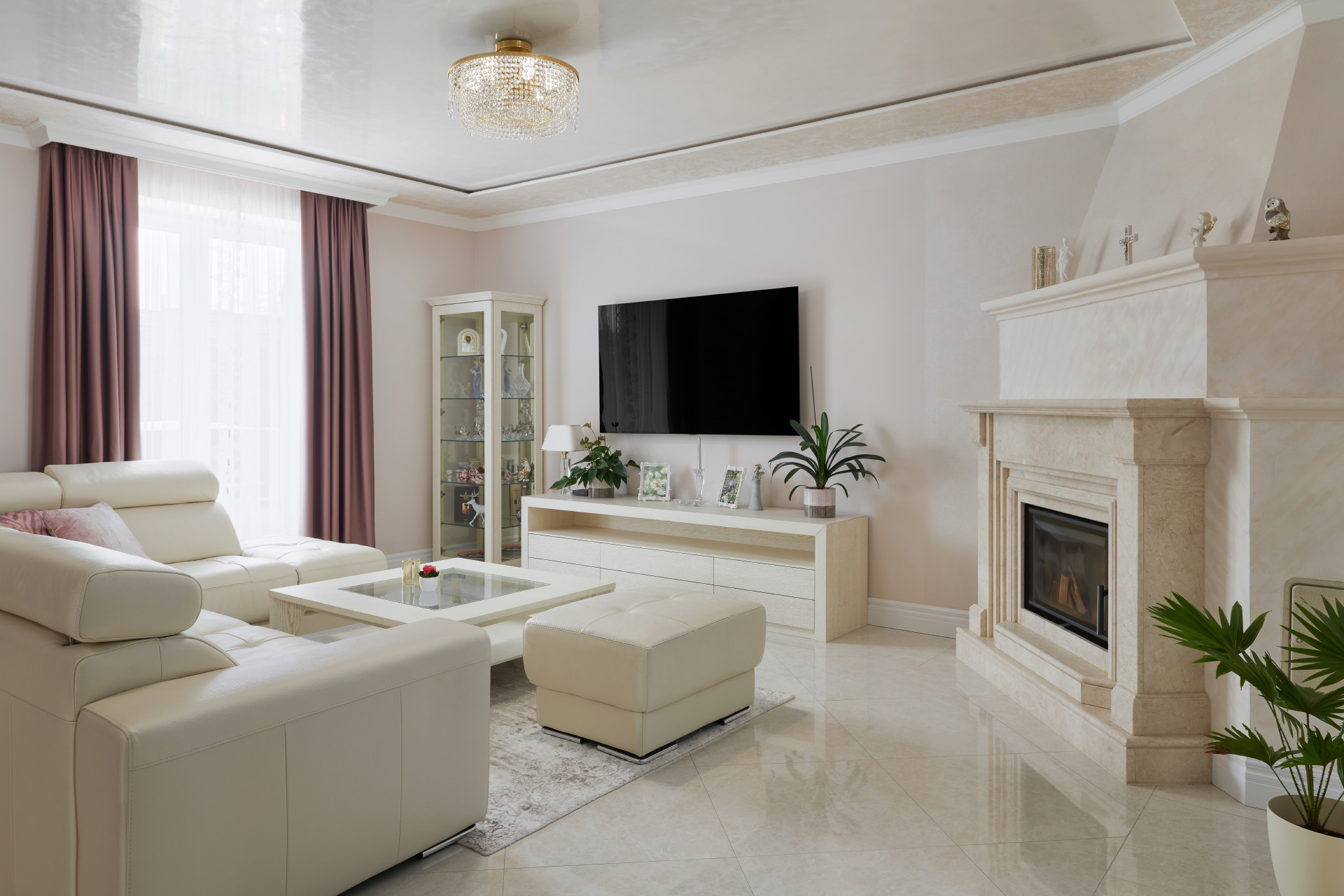 Hanák nábytek rustikální interiér obývací pokoj