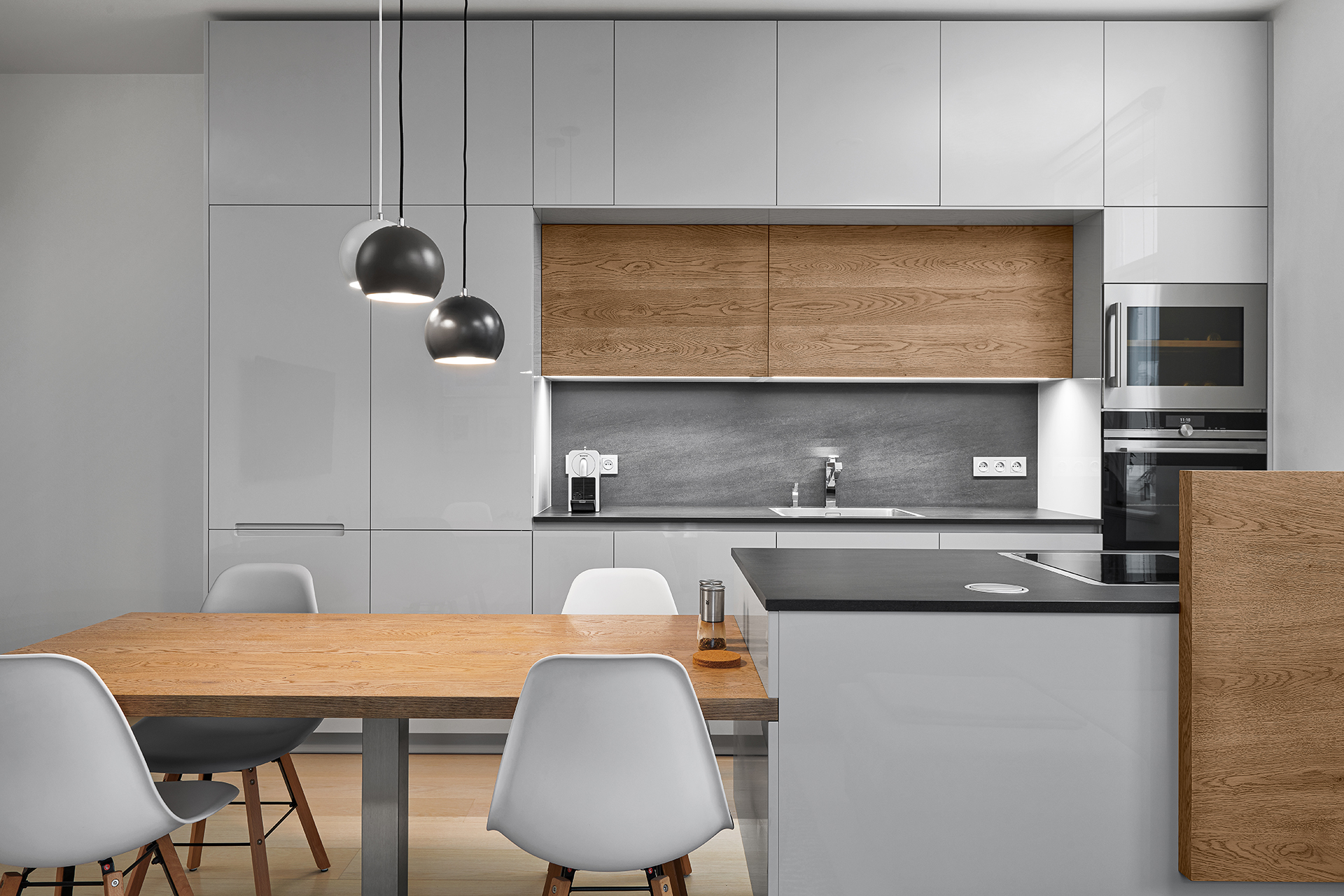 Hanák furniture, kitchen, grey varnish