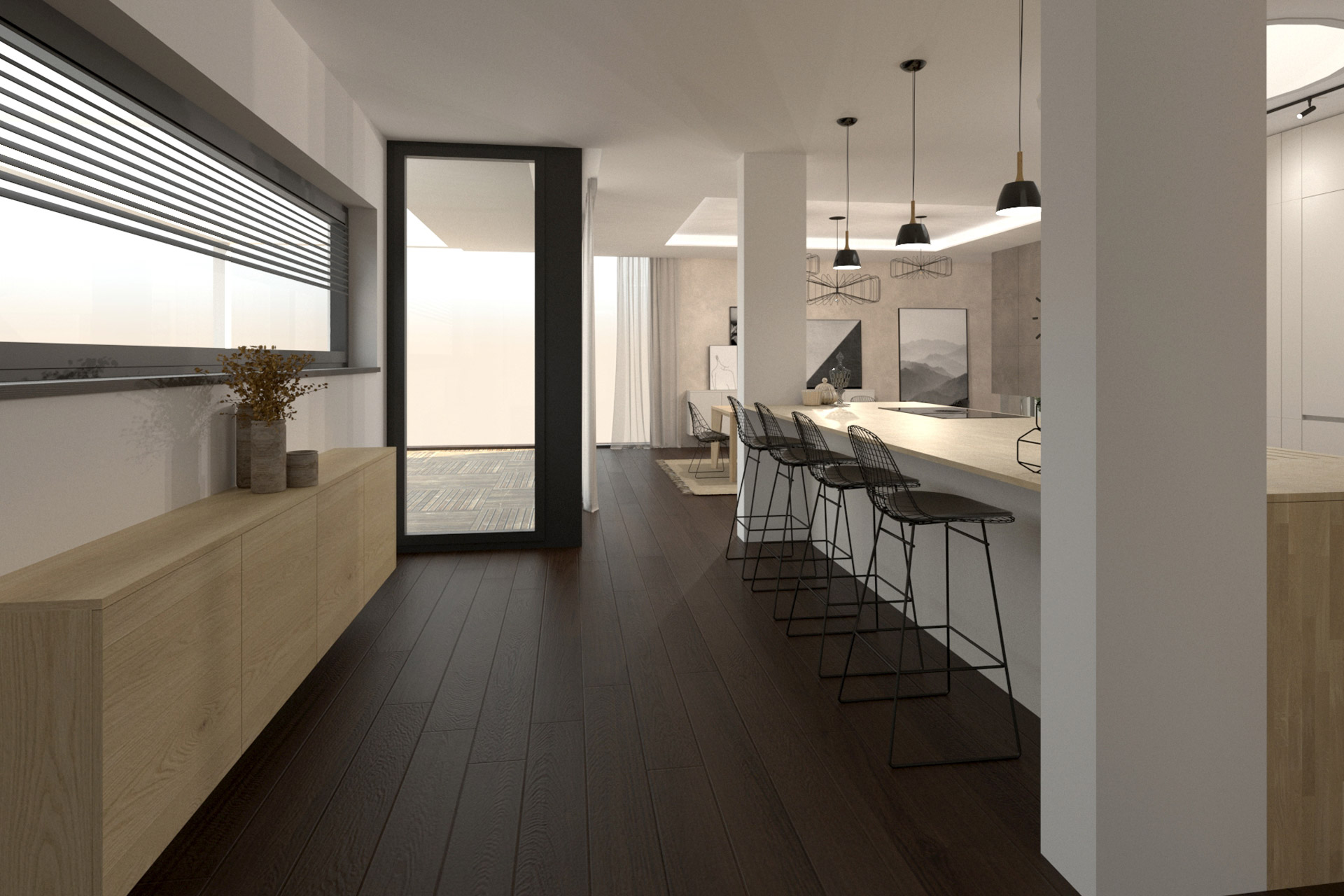 Hanak Modern interior design of the house Kitchen