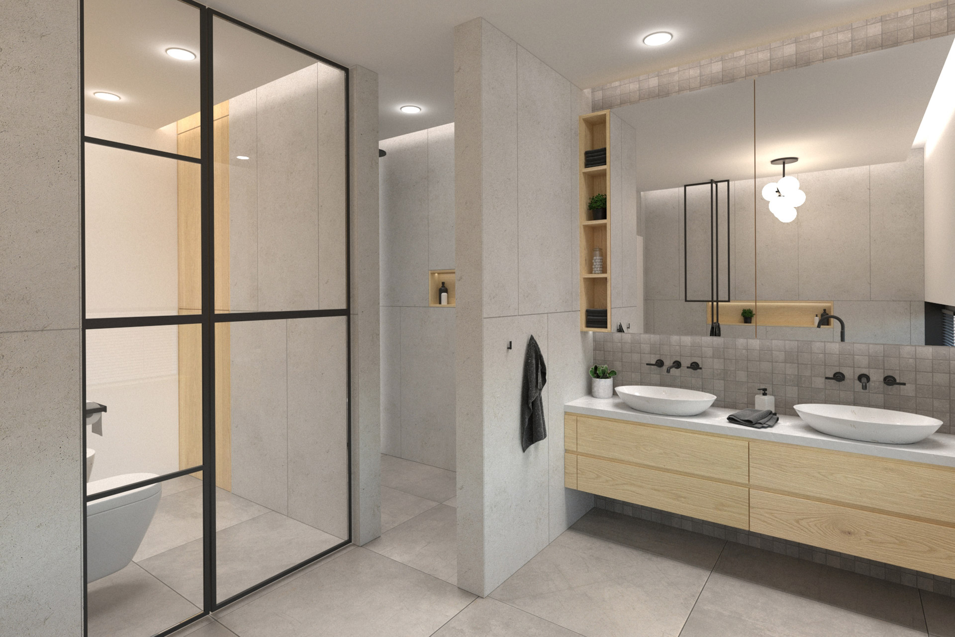 Hanák Návrh moderného interiéru Kúpeľňa