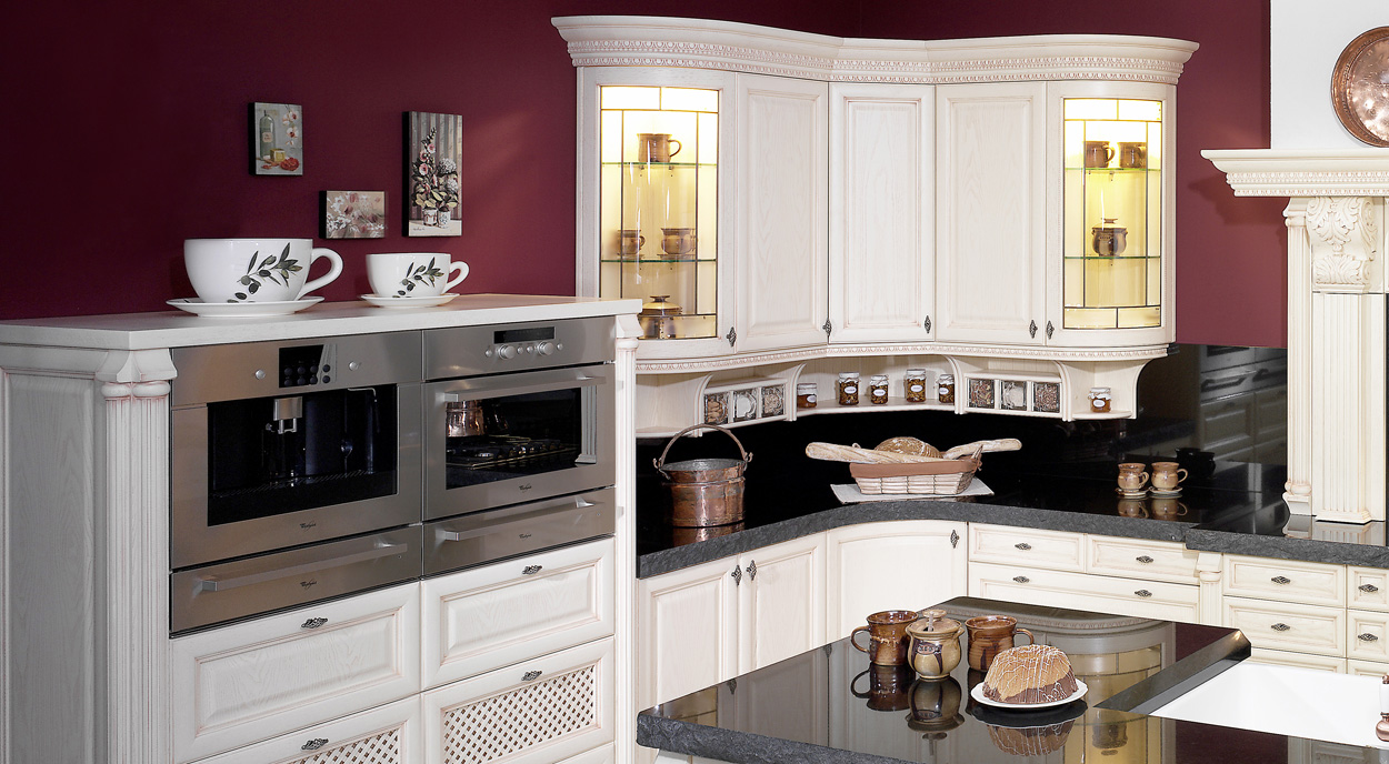 Rustic kitchen LORETA, which attracts with its decorative elements and details reminiscent of ancient times.